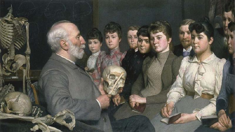 unknow artist Professor Curman am teaching akademielever in anatomy China oil painting art